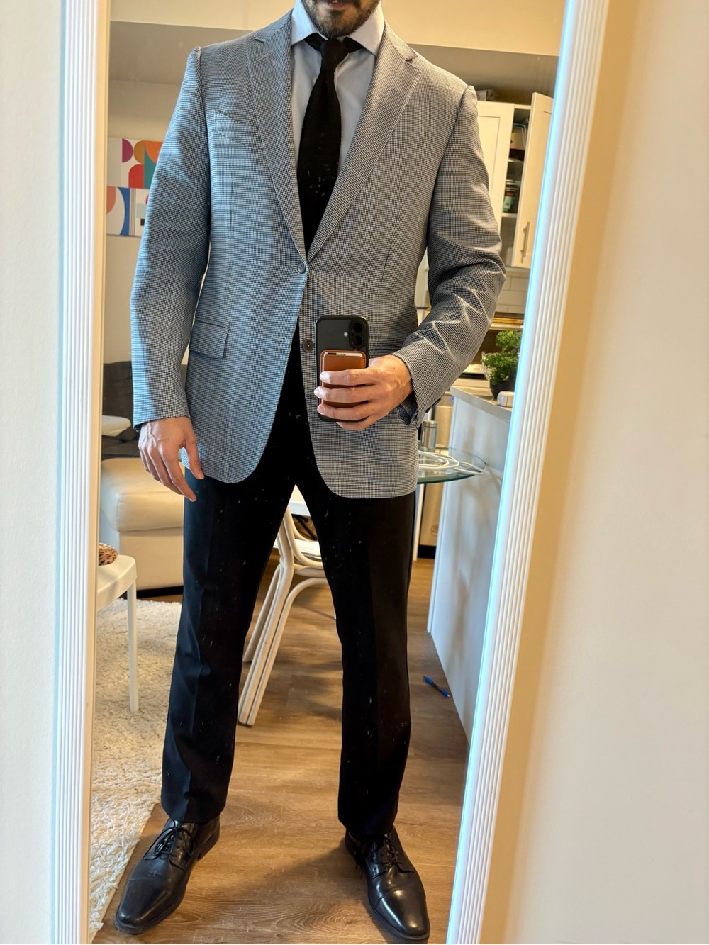 Gray Plaid Men's Blazer - Classic Tailored Sport Coat